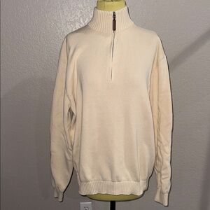 Brandy Melville Cream Sweater with Half-Zip